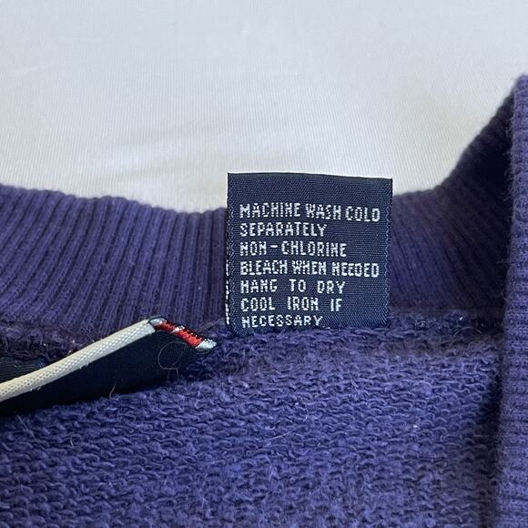 Vtg Golf Sweater Vest Navy Blue Embroidered Golfer Retro Grandpa Cotton 90s L - Picture 5 of 7